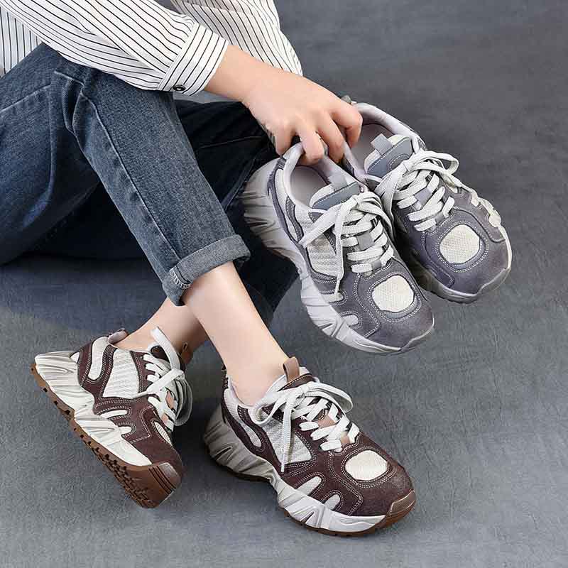 4.5cm Air Mesh Suede Genuine L - Ethnic And Fashion 评论和价格