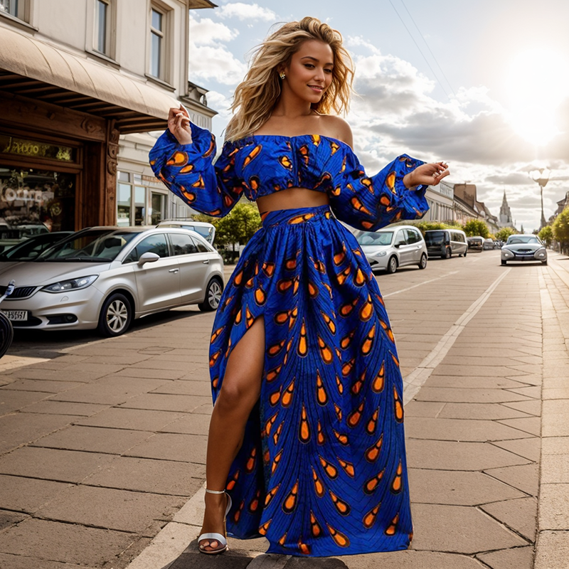 Fashion Ethnic Style Print Wom - Ethnic Fashion For Ladies 评论和价格