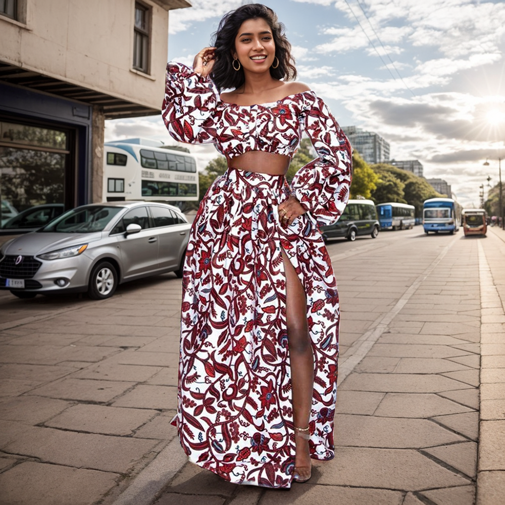 Fashion Ethnic Style Print Wom - Ethnic Fashion For Ladies 评论和价格