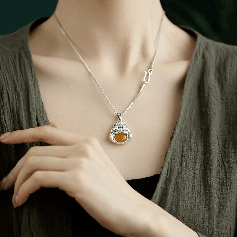 Oxidized Ethnic Buddha Pendant - Ethnic Contemporary Fashion 评论和价格