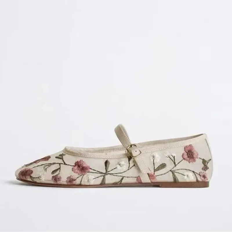 Mesh Embroidered Leisure Balle - Ethnic Fashion For Ladies 评论和价格