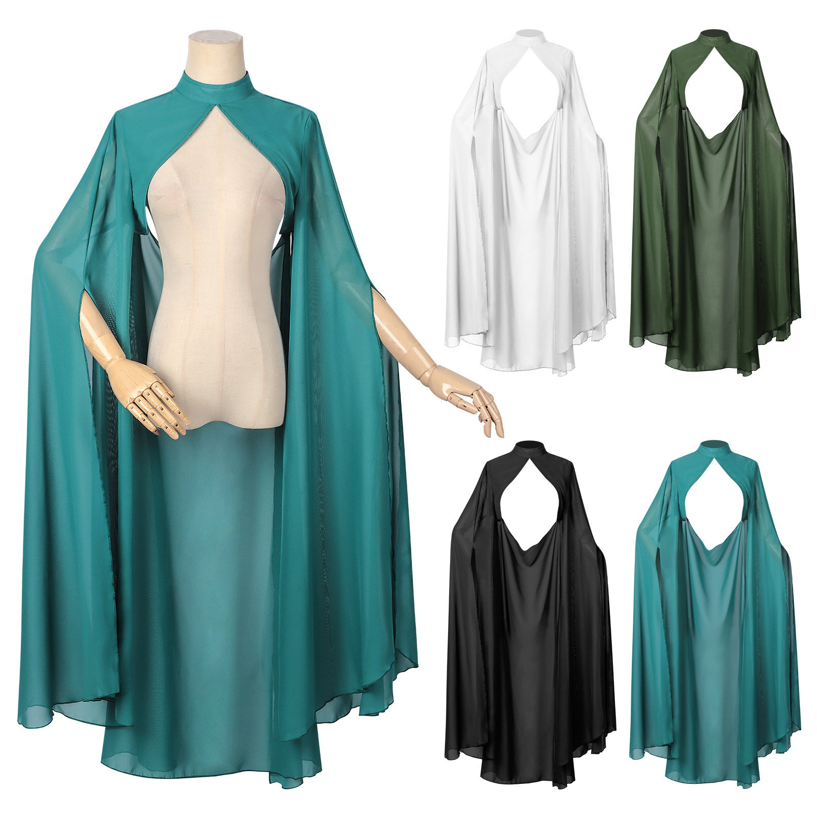 Ladies Green Chiffon Shawl Got - Ethnic Fashion Dress 评论和价格