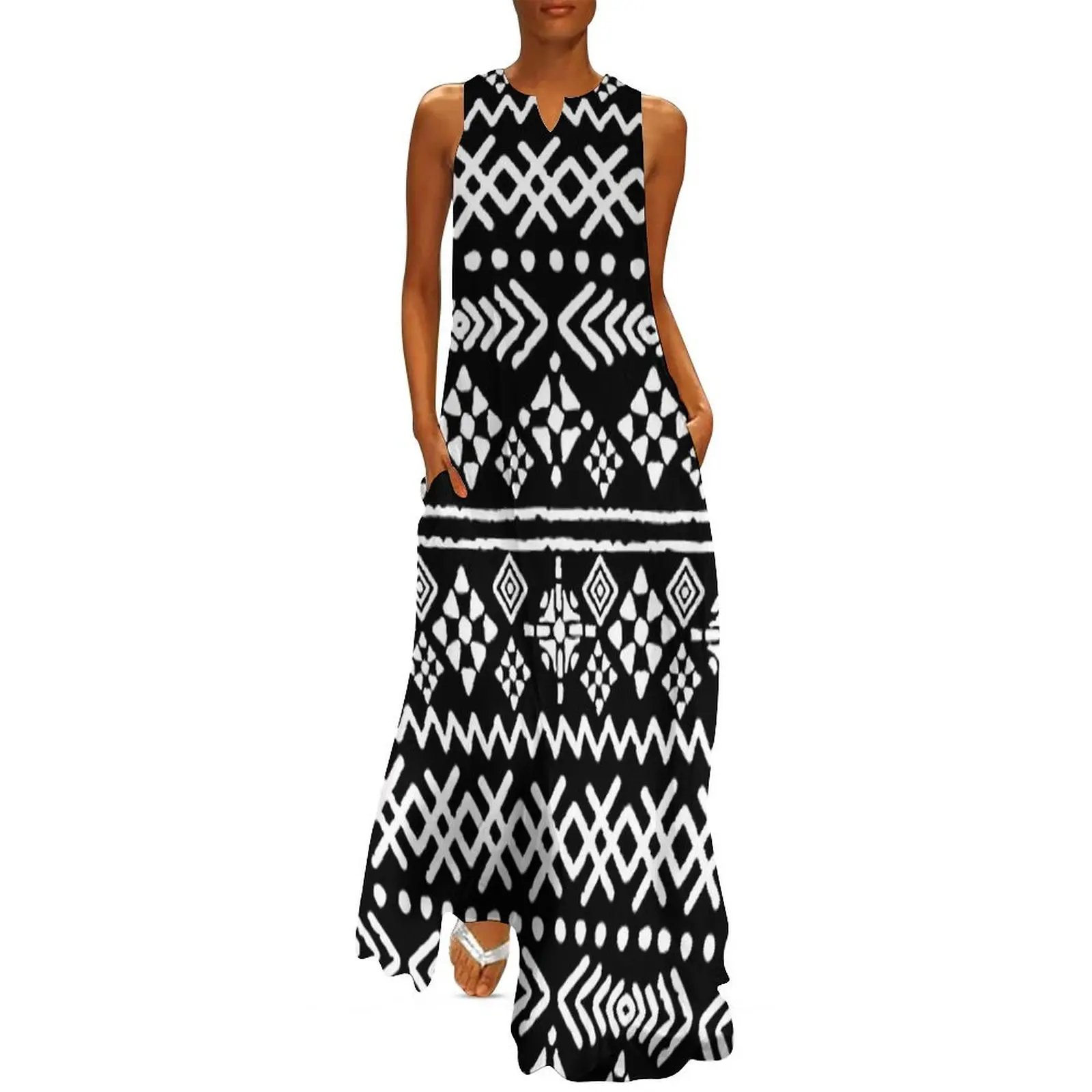 Vintage Ethnic Long Dress Red  - Ethnic Fashion For Ladies 评论和价格
