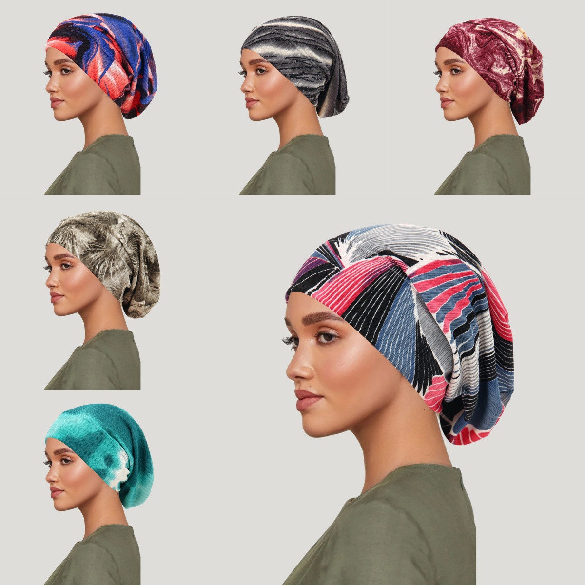 2026 New Tie-dye Hair Cover Ca - Ethnic Fashion 评论和价格