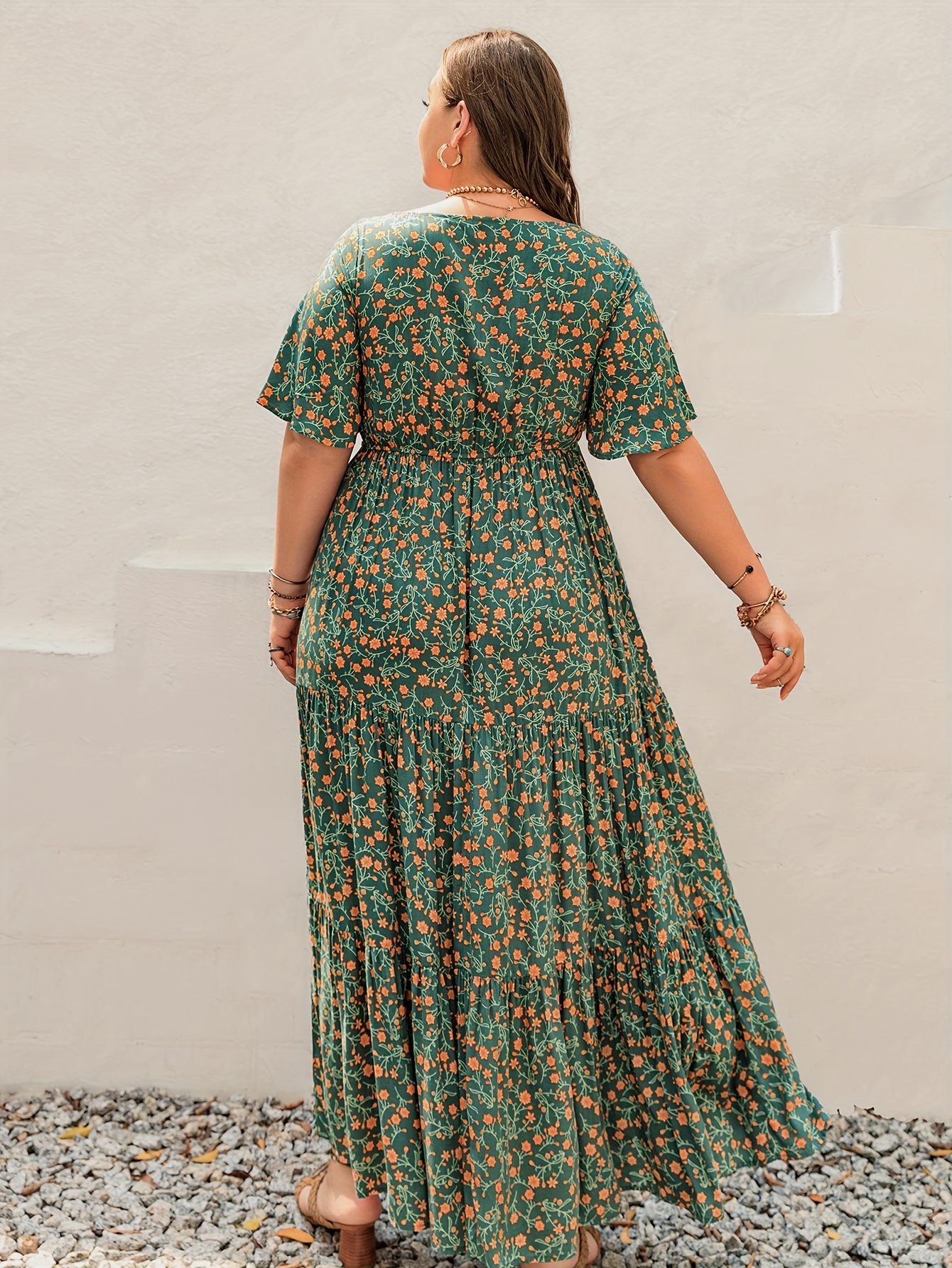 Plus Size Bohemian Long Dress  - Ethnic Fashion Dress 评论和价格