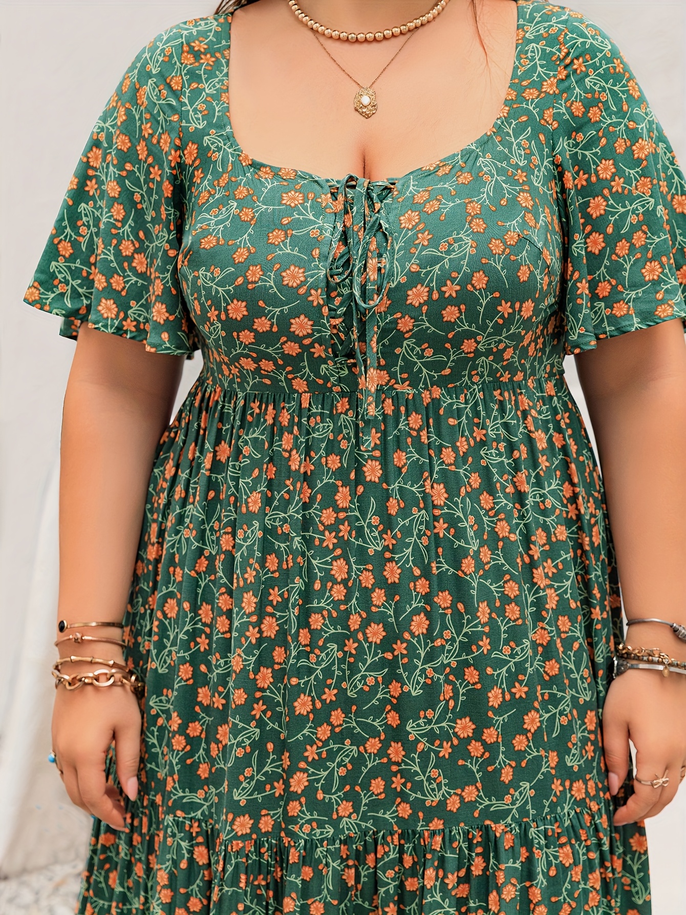Plus Size Bohemian Long Dress  - Ethnic Fashion Dress 评论和价格
