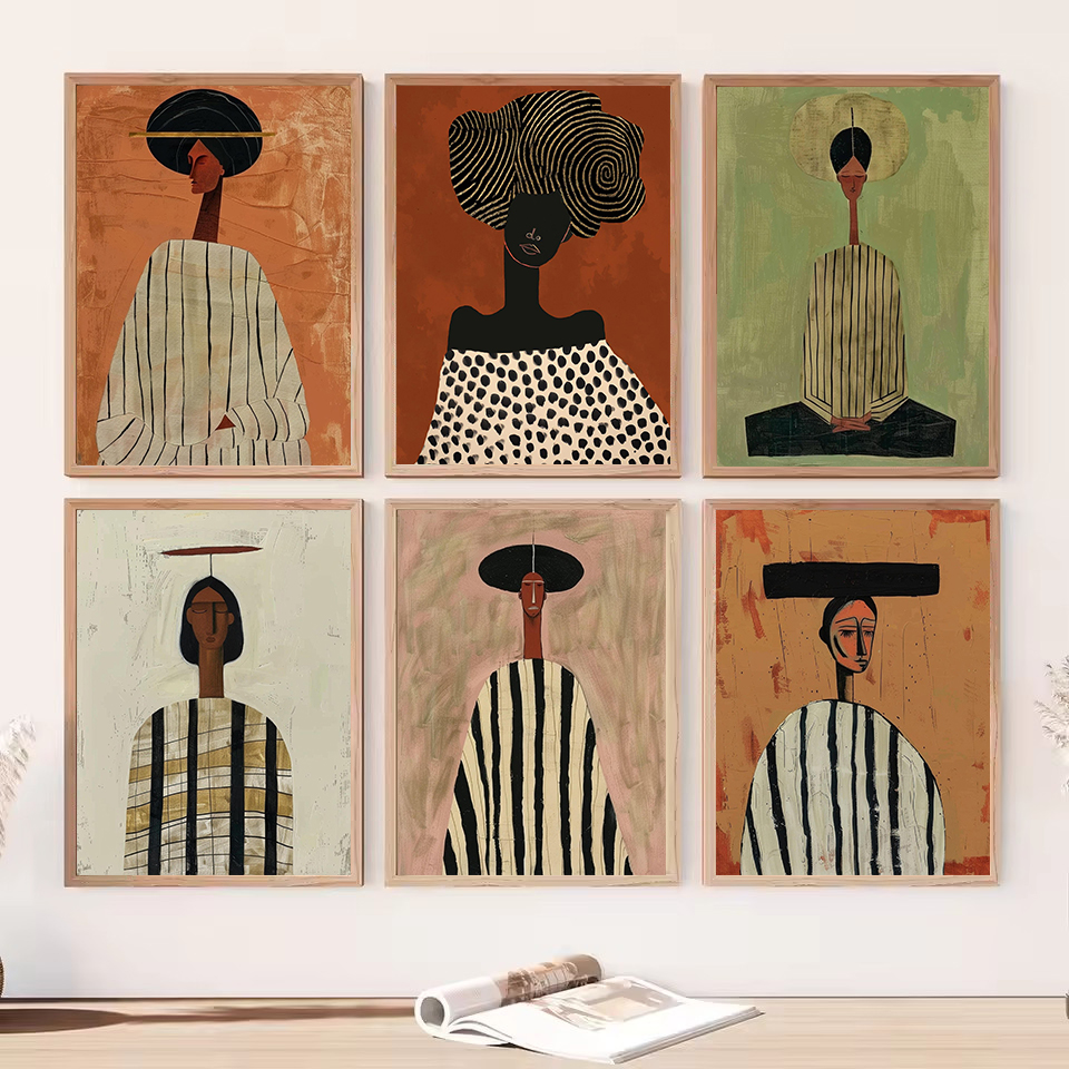 Fashion Abstract African Figur - Ethnic Contemporary Fashion 评论和价格