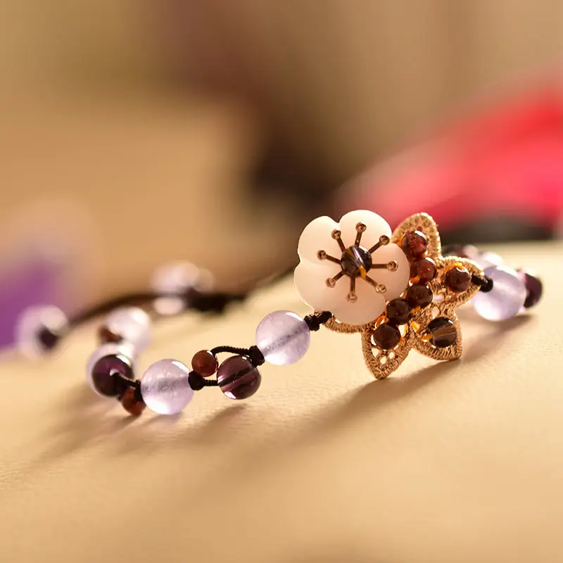 Chinese Crystal Mori Bracelet  - Ethnic Fashion For Ladies 评论和价格