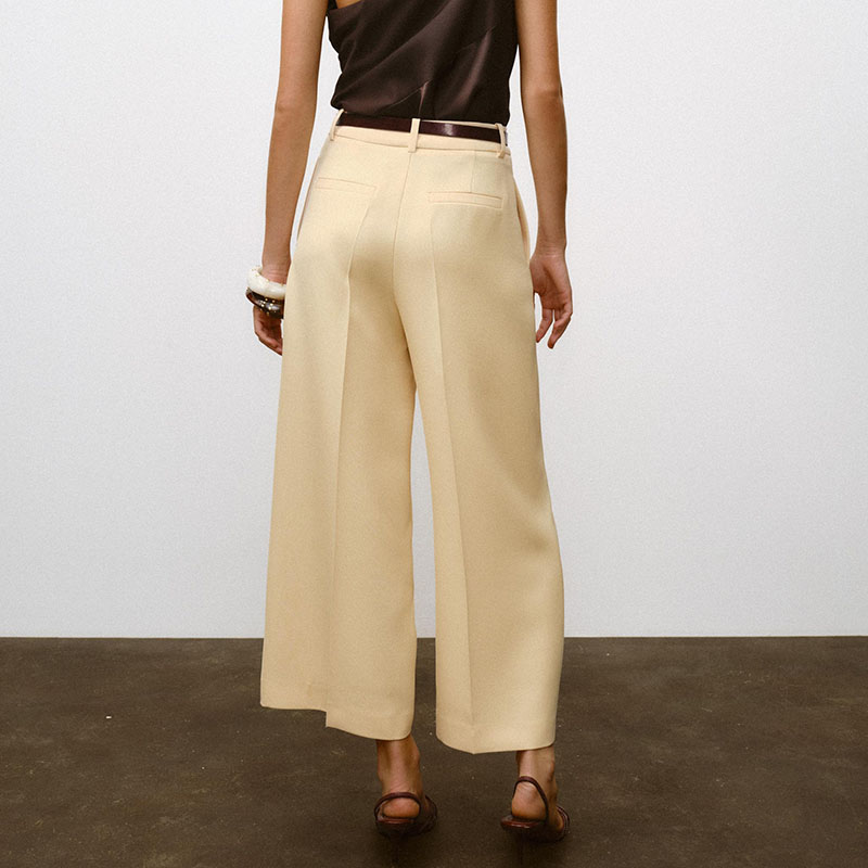 High Waist Casual Wide Leg Pan - Ethnic Fashion For Ladies 评论和价格