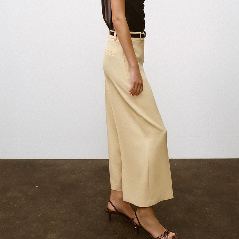 High Waist Casual Wide Leg Pan - Ethnic Fashion For Ladies 评论和价格