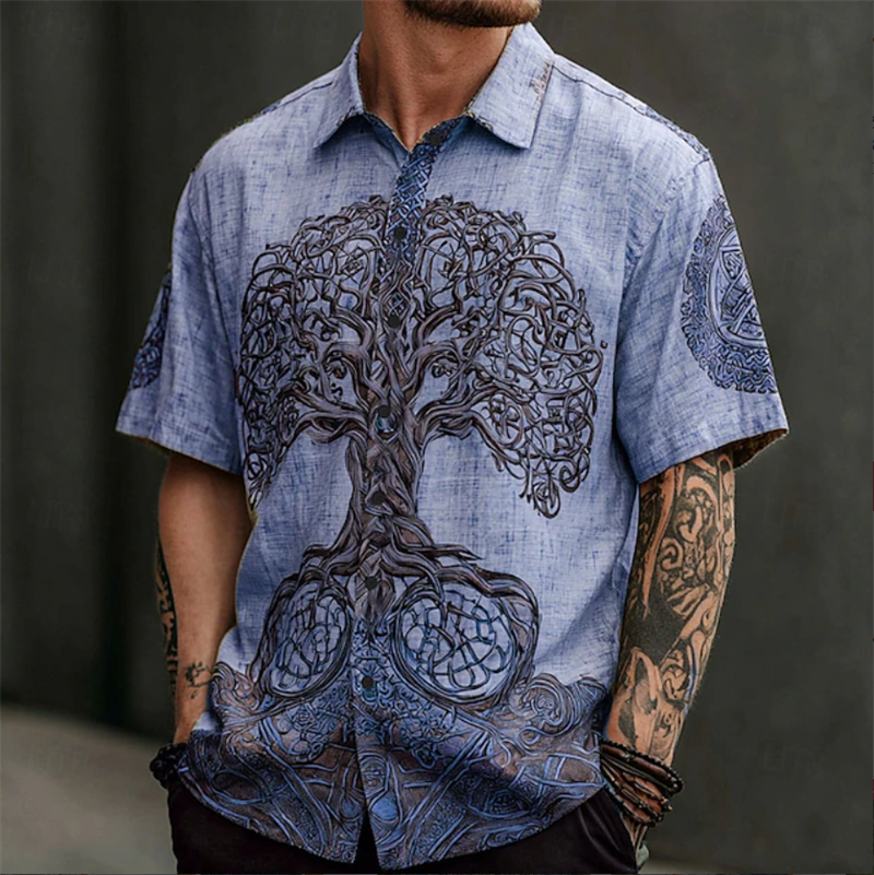 Vintage Men's Shirt Short Slee - Ethnic Fashion World 评论和价格
