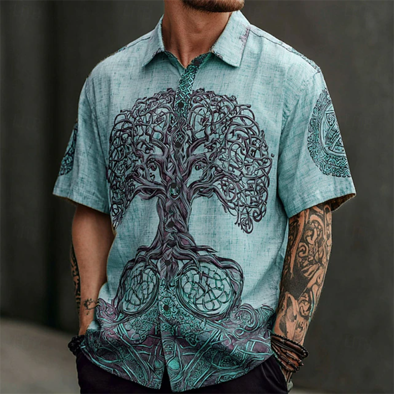 Vintage Men's Shirt Short Slee - Ethnic Fashion World 评论和价格