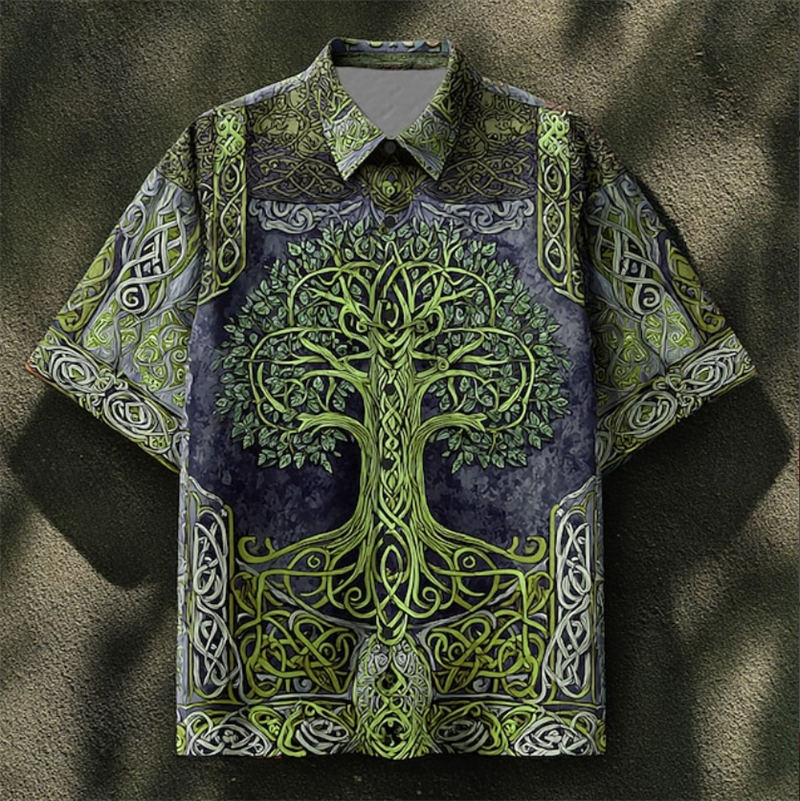 Vintage Men's Shirt Short Slee - Ethnic Fashion World 评论和价格