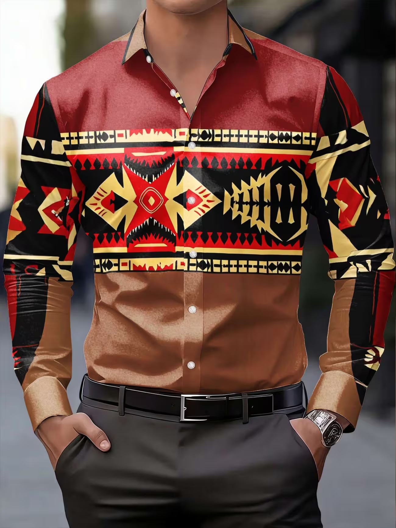 New Red Brown Indian Tribe Tot - Fashion Ethnic Indian Clothing 评论和价格
