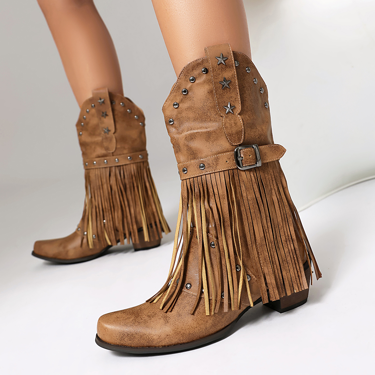 Ethnic Style Square Tassel Boo - Ethnic Fashion Trends 2025 评论和价格