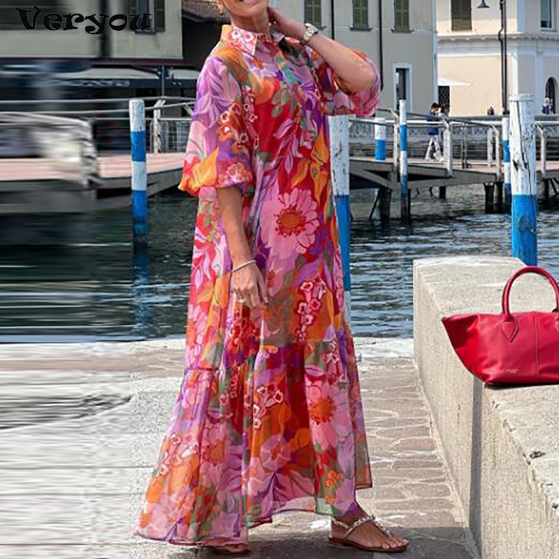Plus Size Dress Women Turn Dow - Ethnic Fashion Dress 评论和价格