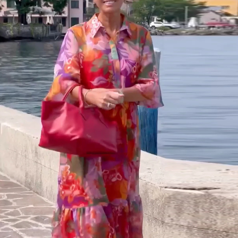 Plus Size Dress Women Turn Dow - Ethnic Fashion Dress 评论和价格