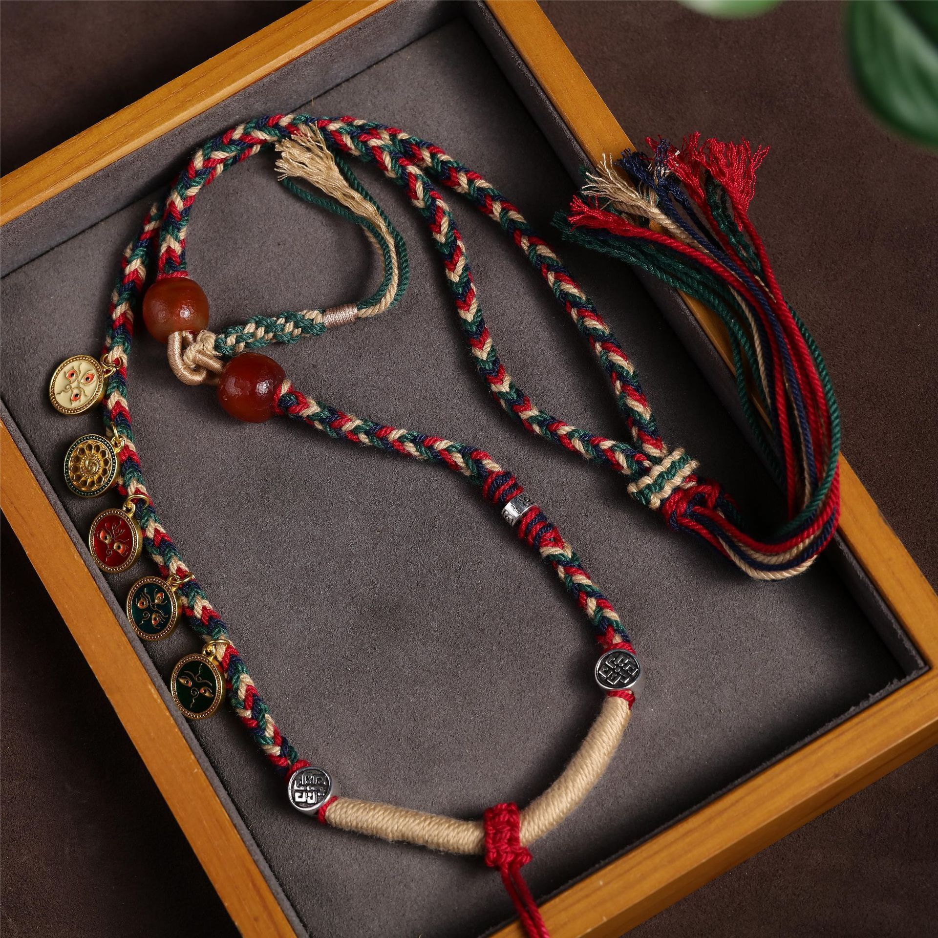Tibetan Five Way Colorful Pend - Ethnic Fashion Way 评论和价格