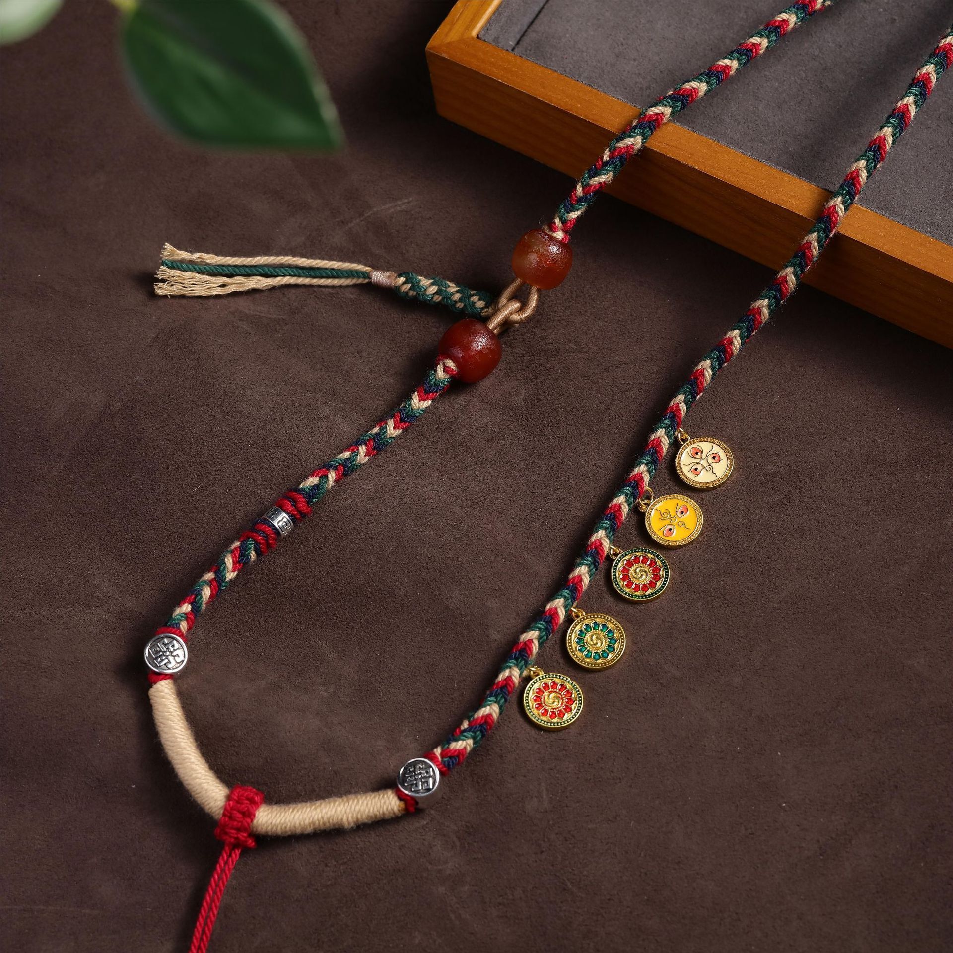 Tibetan Five Way Colorful Pend - Ethnic Fashion Way 评论和价格
