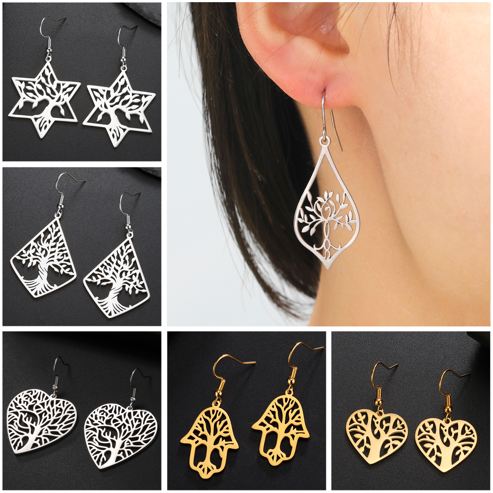 Unift Ethnic Tree of Life Earr - Ethnic Fashion World 评论和价格