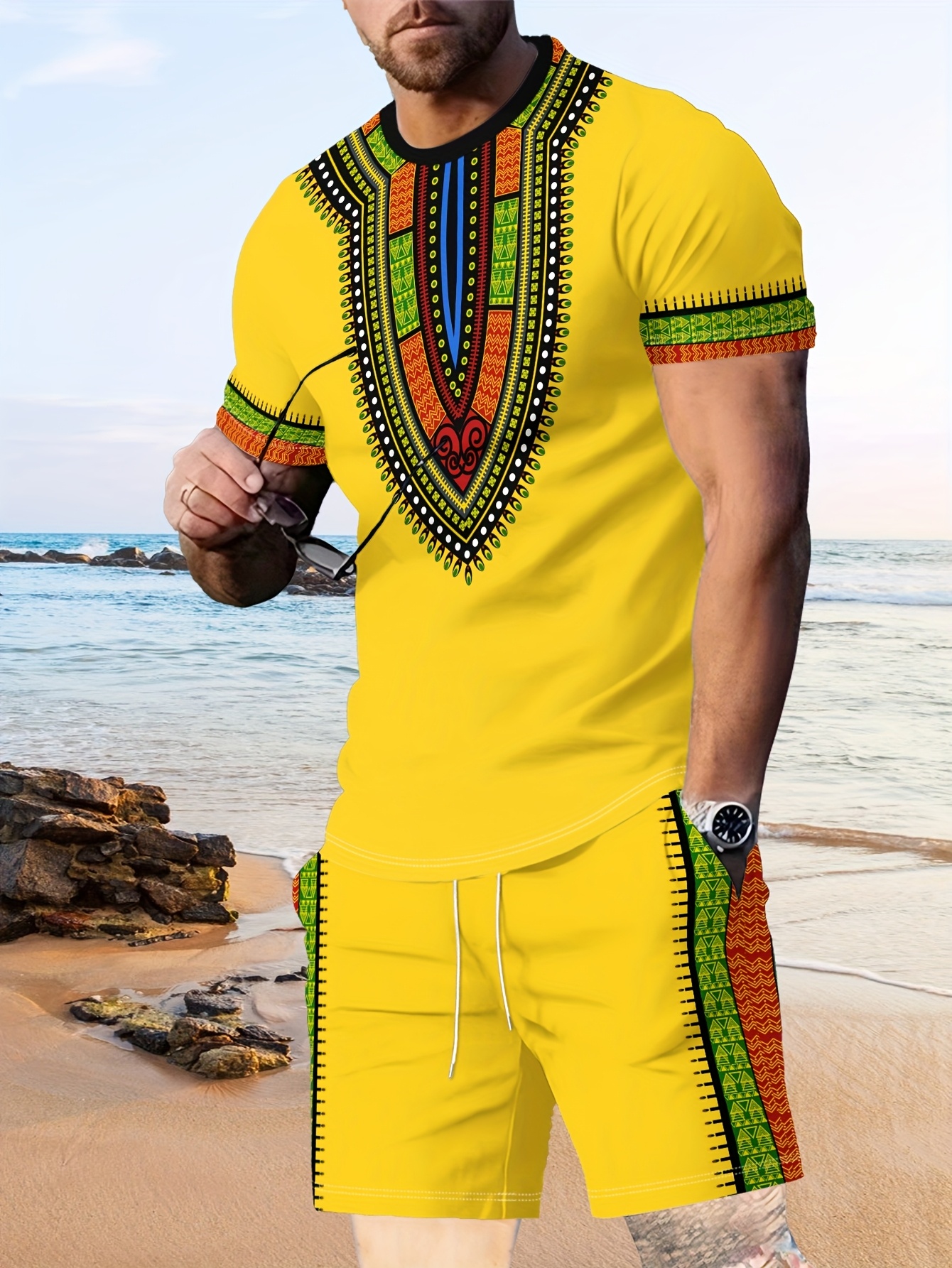 New Men's Suits African Dashik - Ethnic Fashion 评论和价格