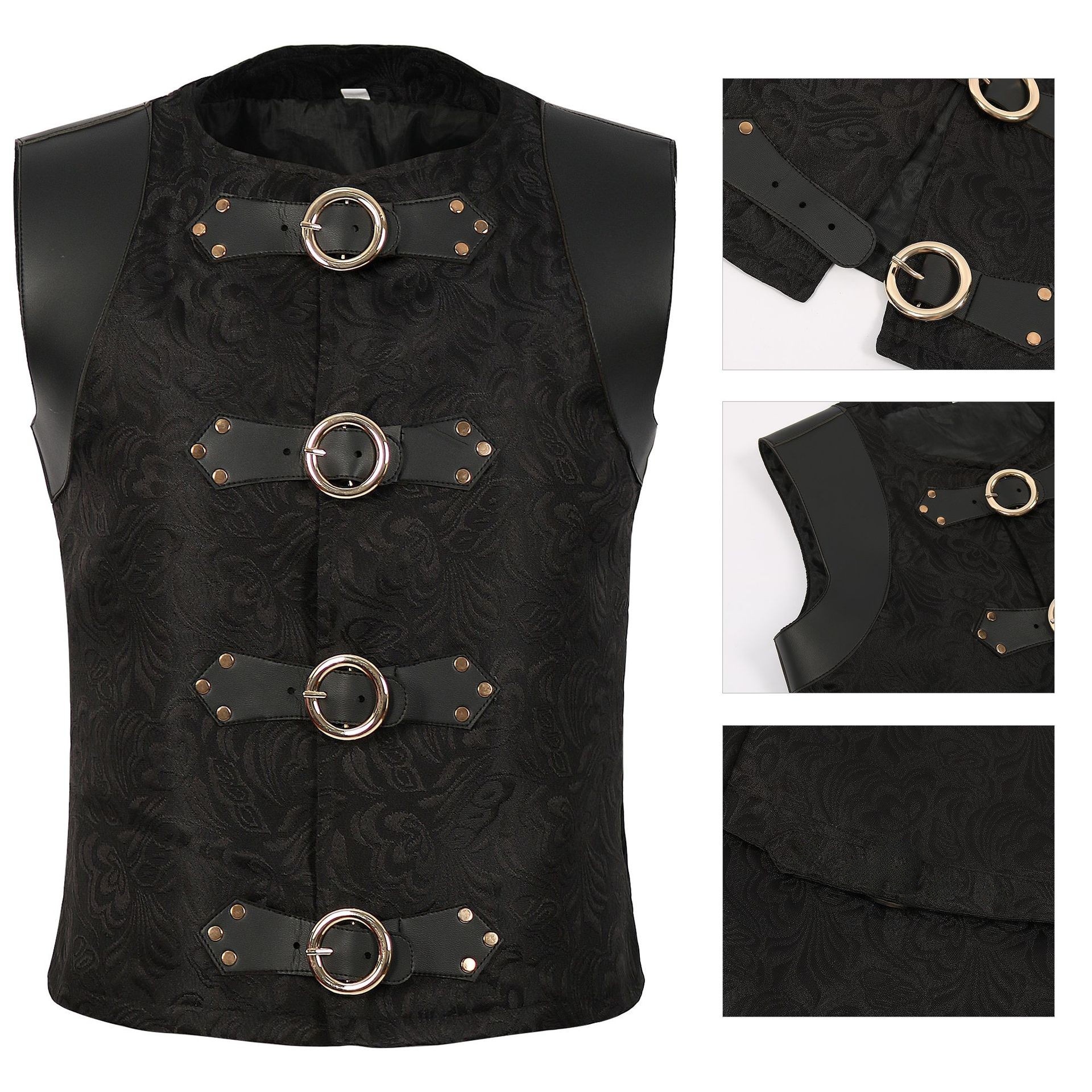 Medieval Gothic Steam Punk Ves - Ethnic Fashion Online 评论和价格