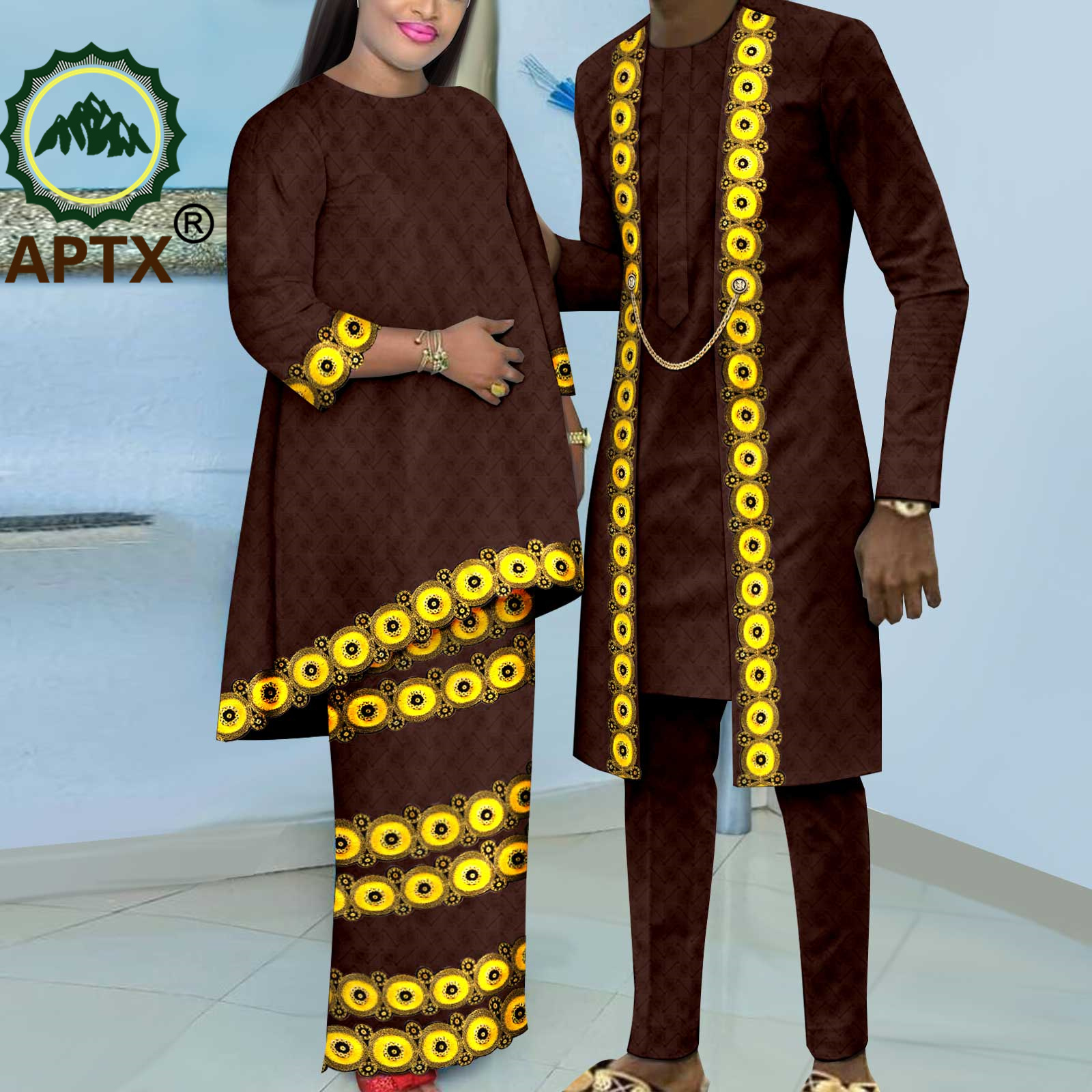 African Couple Clothes Women B - Boubou Men Africa 评论和价格