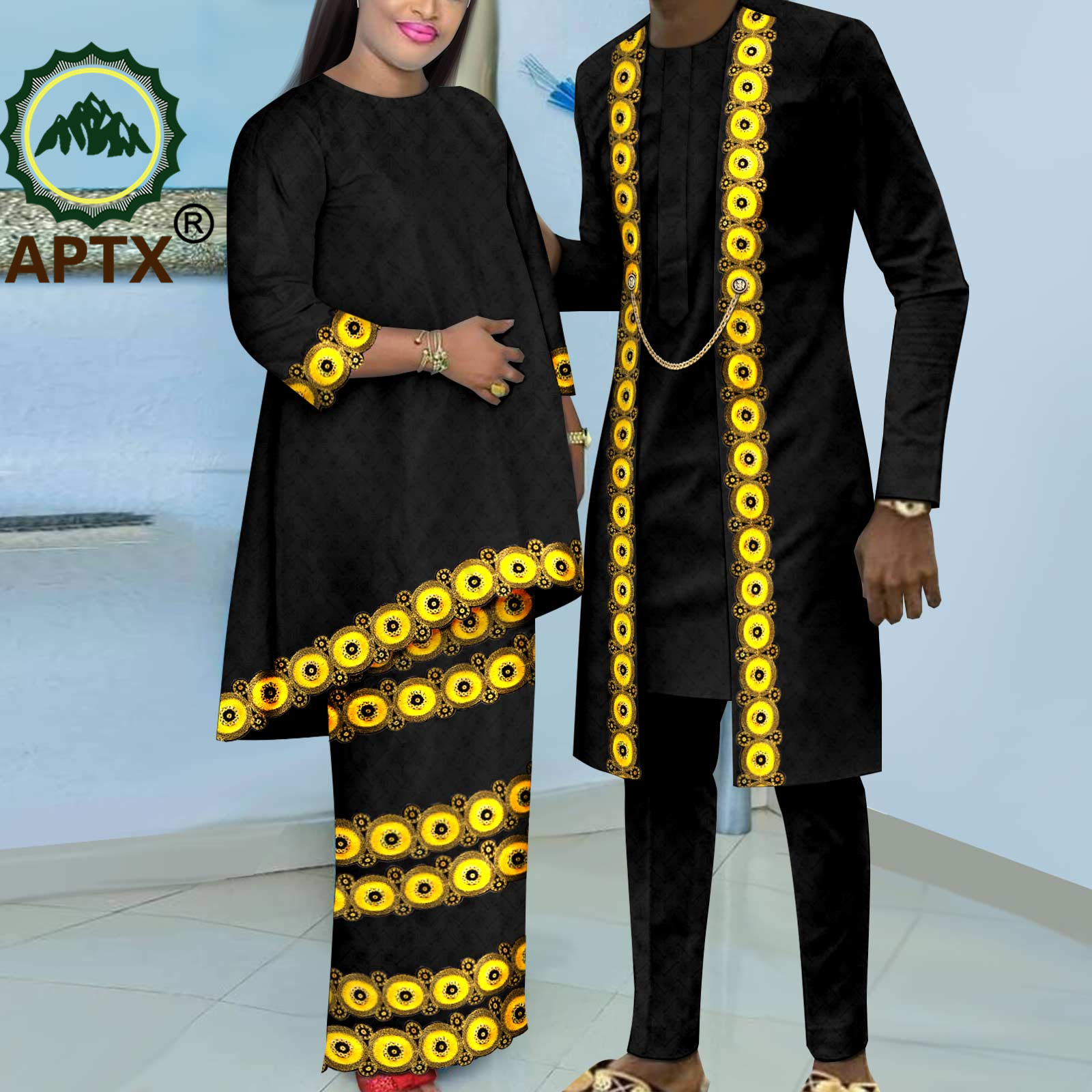 African Couple Clothes Women B - Boubou Men Africa 评论和价格