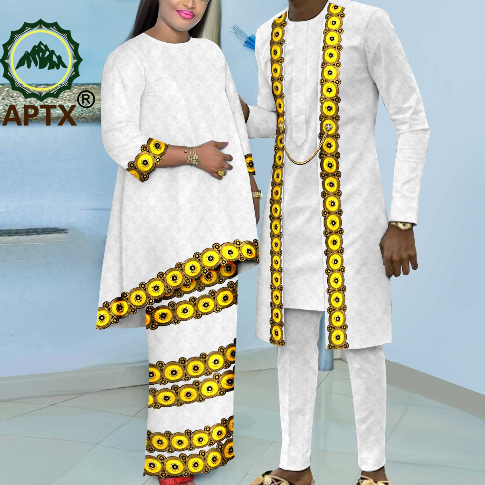 African Couple Clothes Women B - Boubou Men Africa 评论和价格