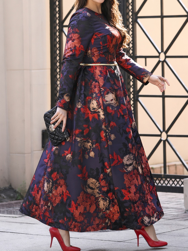 DEVCHATA Plus Size Women Vinta - Ethnic Fashion Dress 评论和价格