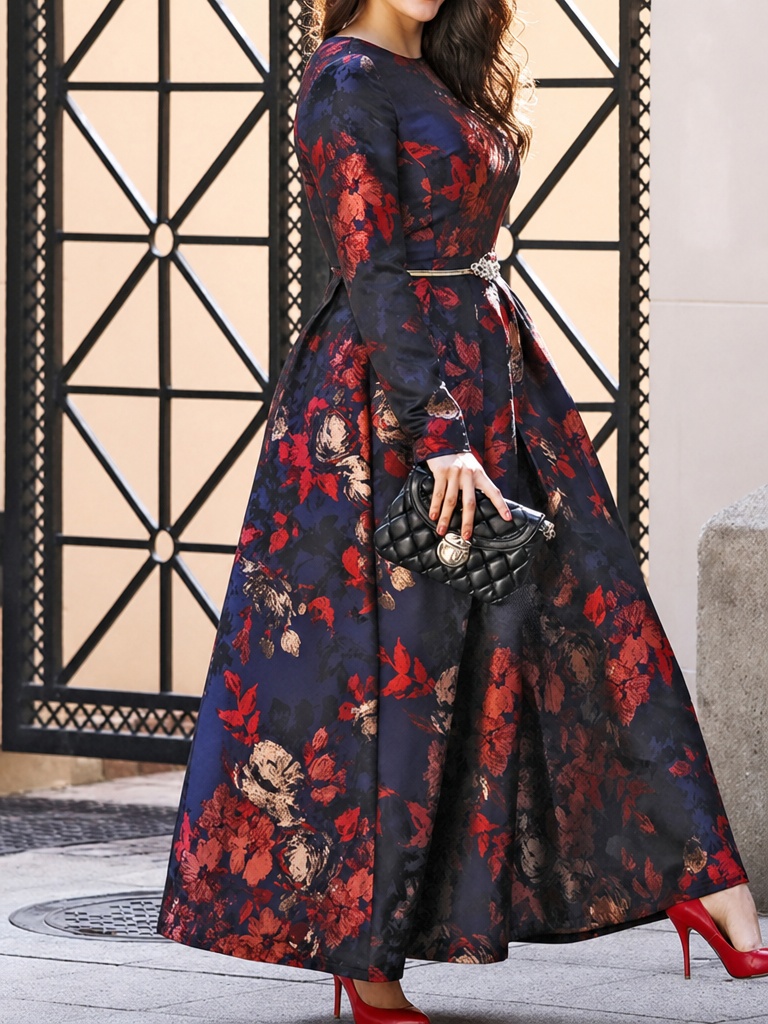 DEVCHATA Plus Size Women Vinta - Ethnic Fashion Dress 评论和价格