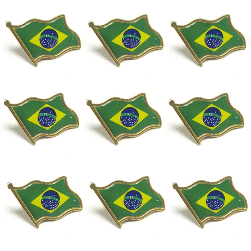 9pcs Country World Flags Brooc - Ethnic Fashion World 评论和价格