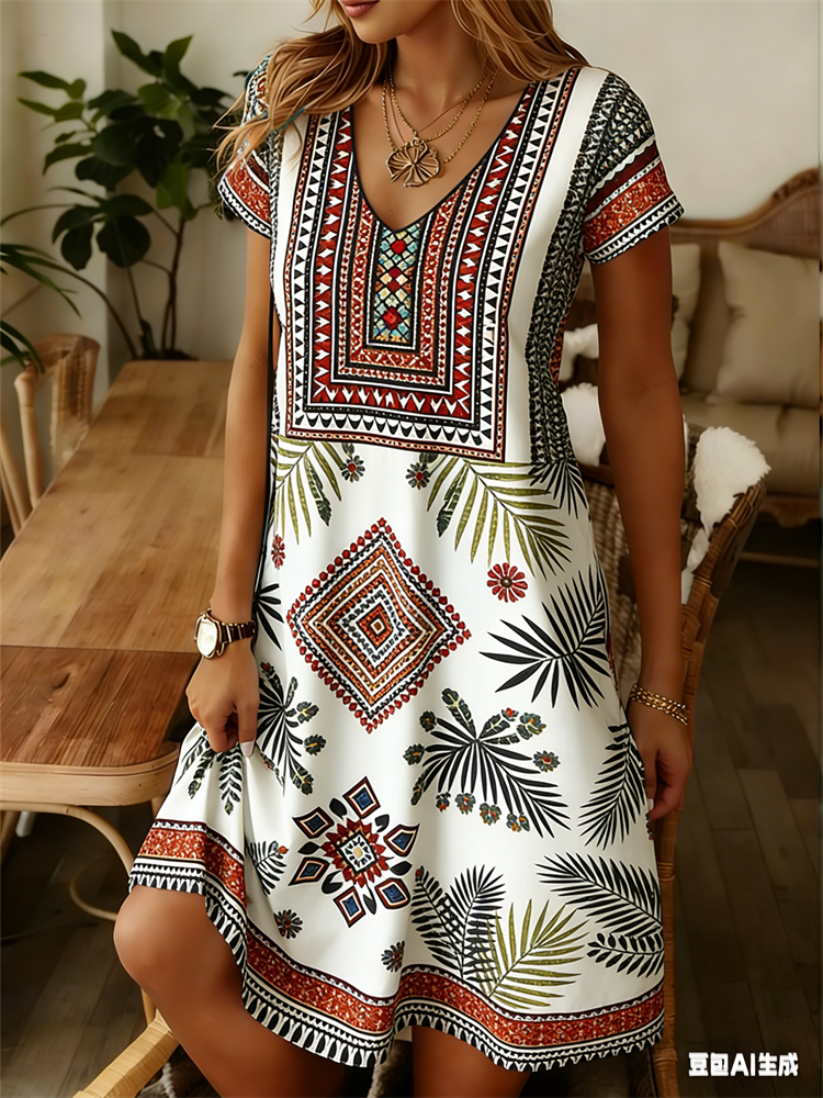 Ethnic Style Women Dress Summe - Ethnic Fashion Dress 评论和价格