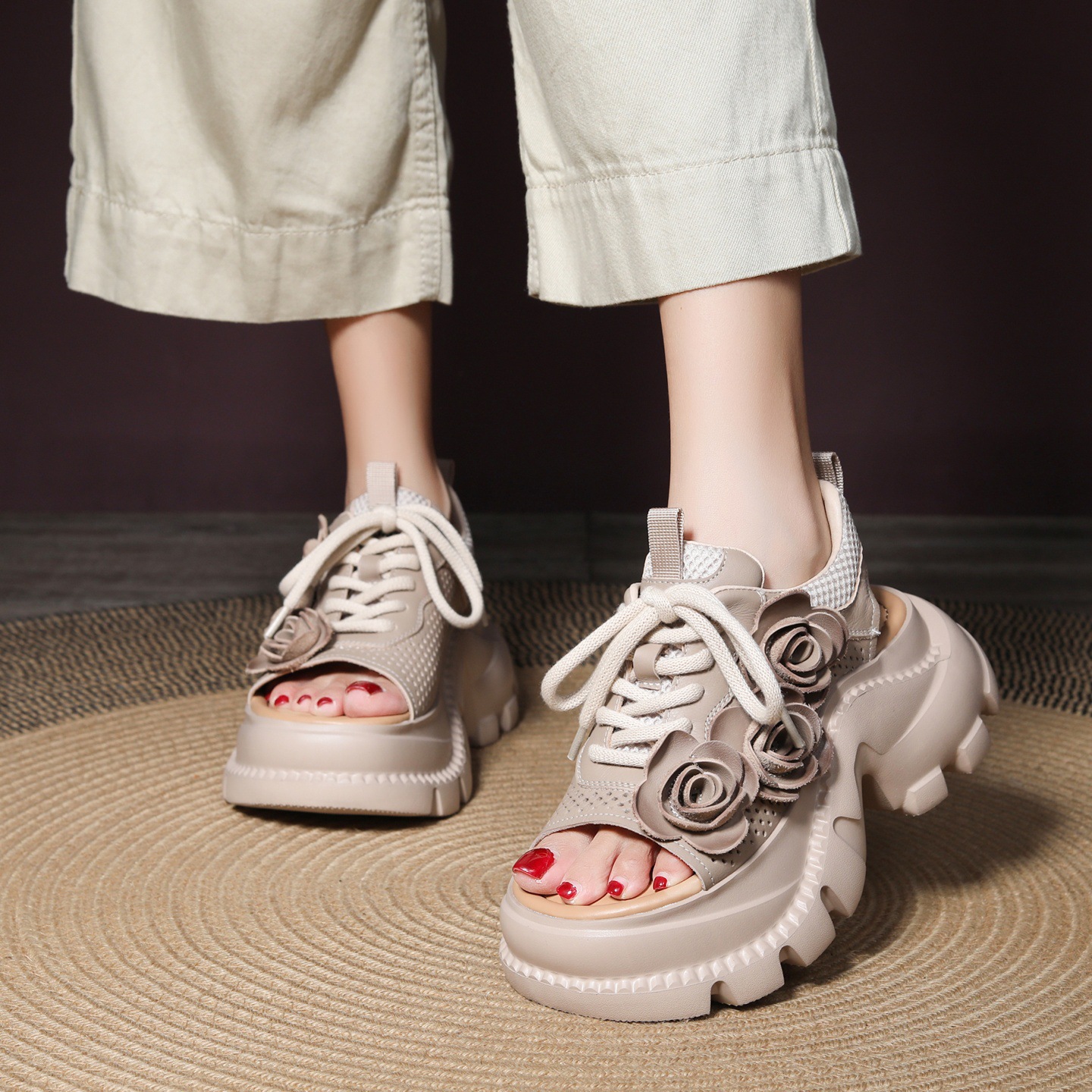 High Quality 7CM Cow Genuine L - Ethnic Fashion For Ladies 评论和价格