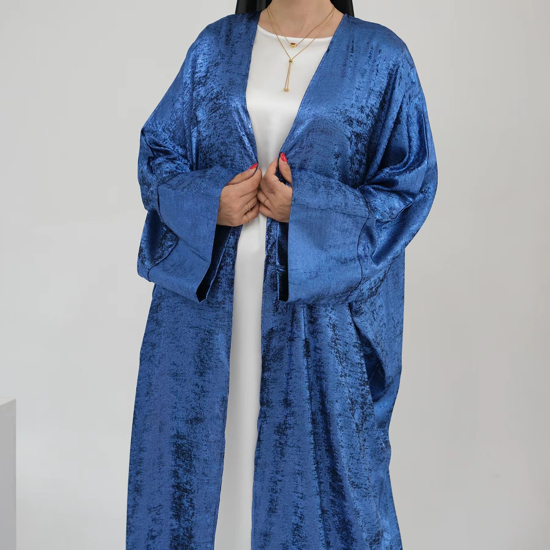Fashionable Patchwork Open Car - Ethnic Fashion Dress 评论和价格